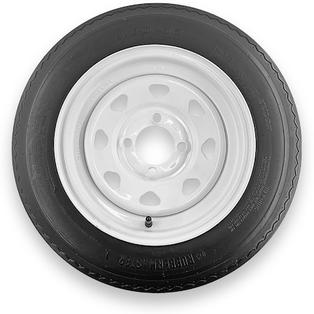 Rubbermaster - Steel Master Rubbermaster 4.80-12 6 Ply Highway Rib Tire and 4 on 4 Eight Spoke Wheel Assembly 599154